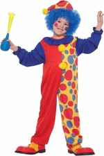 Forum Novelties Child Rainbow Circus Clown Costume, Large 12-14, Jumpsuit Hat