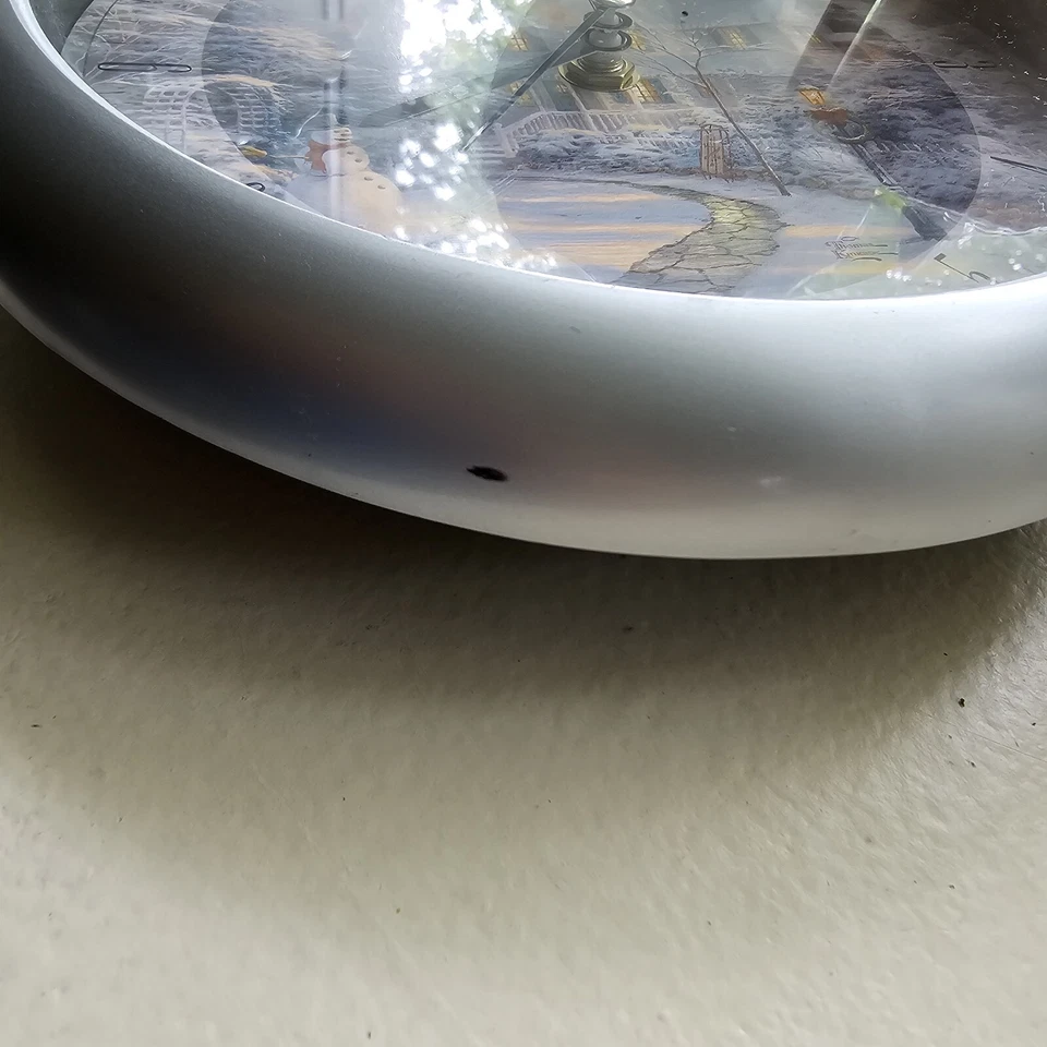 Reloj de Pared Musical Thomas Kincade De Colección "La Noche Antes de Navidad" 8" '04 Probado Foto 3 de 4