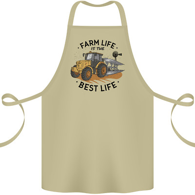 Farm Life is the Best Life Landwirt Bauer Baumwollschürze 100% Bio