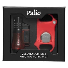 Palio Vesuvio Lighter (red) and Original Cutter (red) Gift Set