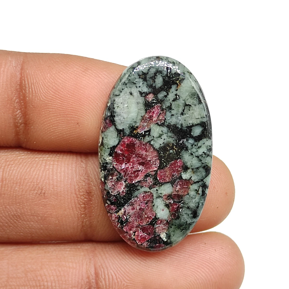 Natural pink green eudialyte flatback cabochon designer eudialyte gemstone M6941