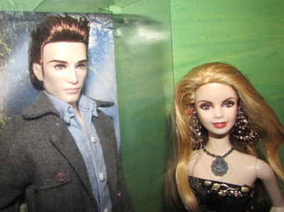 Edward Twilight Bracelet Jacket Rooted Red Hair Ken Doll Rosalie Black Gold Dres