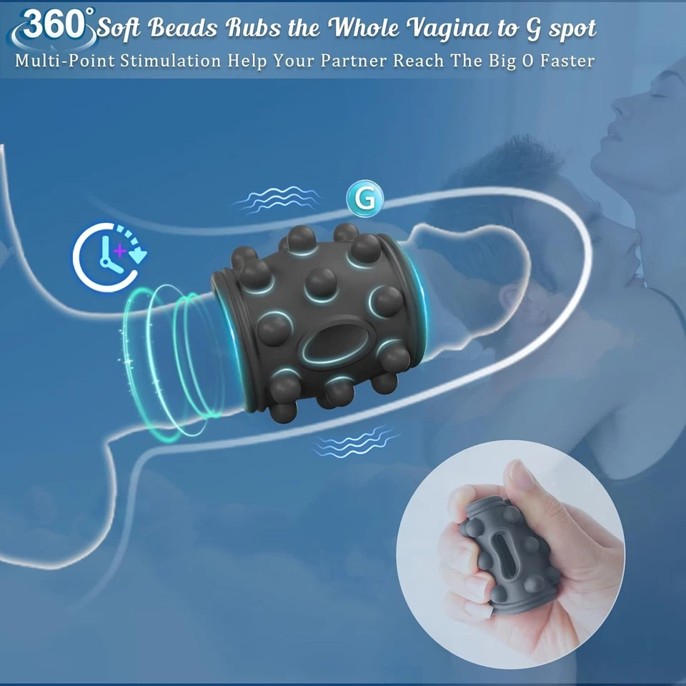 Penis Sleeve Cock Ring Girth Enhancer Extender Erection Sex Toys For Men Couples - Image 3 of 4