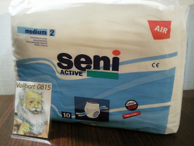Seni Active Air 1x 10 Stück M Medium 2 Latex Frei Inkontinenzslip Inkontin. Slip