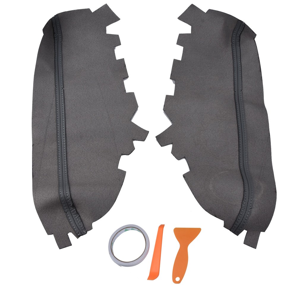 2PCS Vinyl Leather Door Panel Cover Trim Accessories For Toyota Avalon 2013-2018