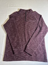 Marc Anthony Size Large Slim Fit Quarter Zip Pullover Plum/Purple