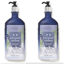 NWT Bath  Body Works 2 Pc Pack BLACK CURRANT CEDARWOOD Aromatherapy Body Lotion
