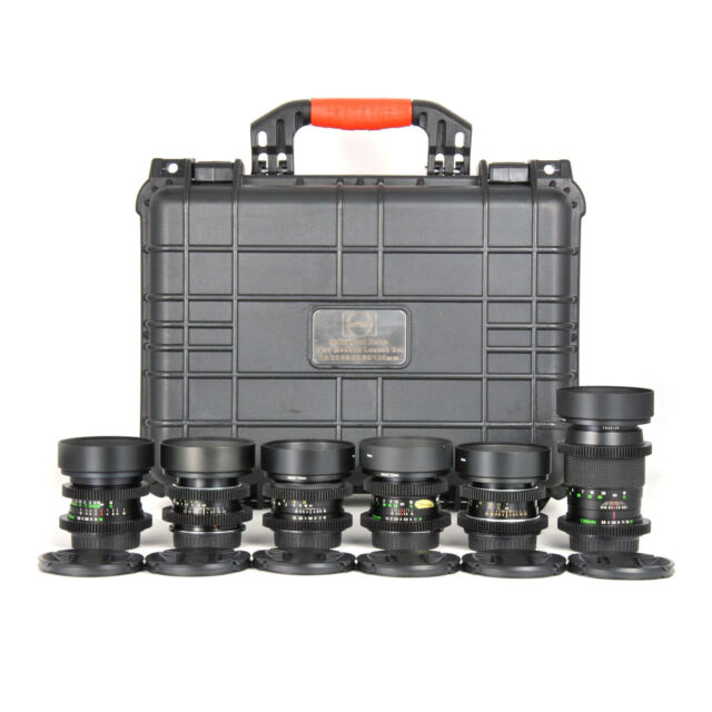 Carl Zeiss/Rollei 28/35/50/55/85/135 mm Cine Modded Set für Canon EF mit...
