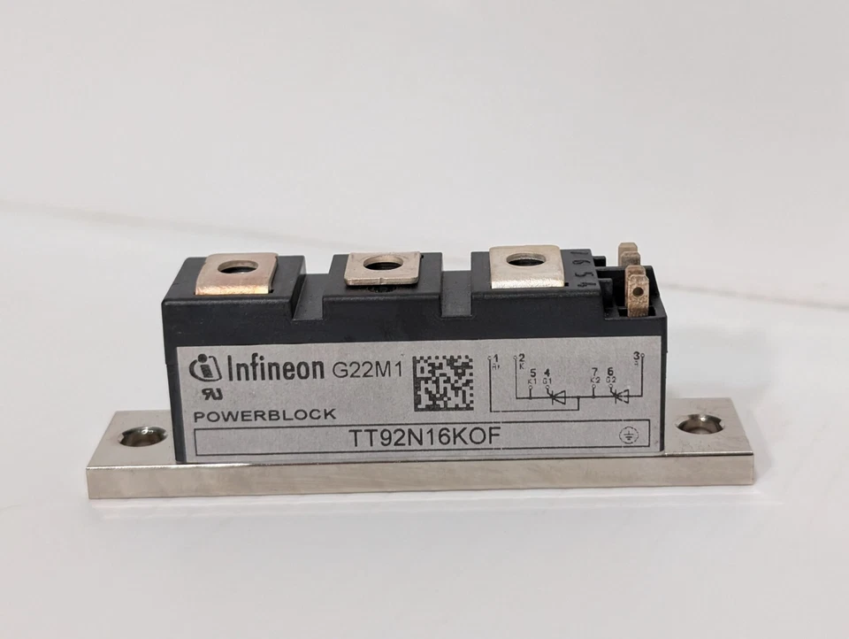 Módulo de control de fase de tiristor Infineon TT92N16KOF 20mm bloque de potencia 1600V 92A Foto 3 de 4