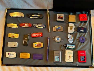 Rare Zippo Salesman Sample Kit Ruler Money Clip Keychain Golf  NEW