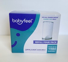 Babyfeel Fits All Dekor Plus Refill Four Pack Holds 1980 Diapers