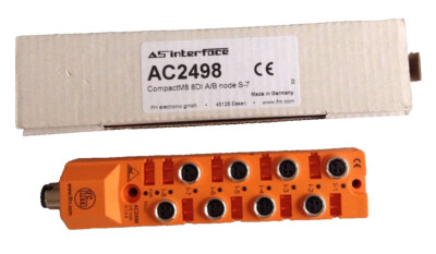 IFM Electronic Electric Interface AC 2498 Compact M8 8Di A/B Node S-7 New