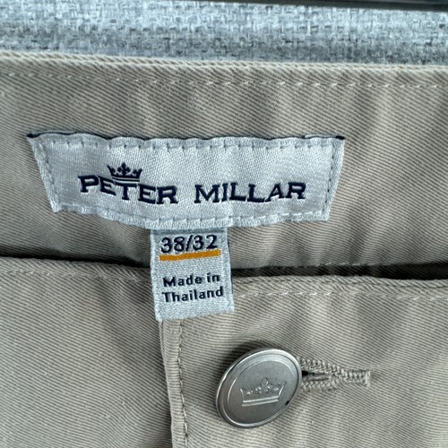 Peter Millar eb66 Performance Five-Pocket Pant 38x32 Beige Khaki Golf Outdoor - Picture 11 of 17