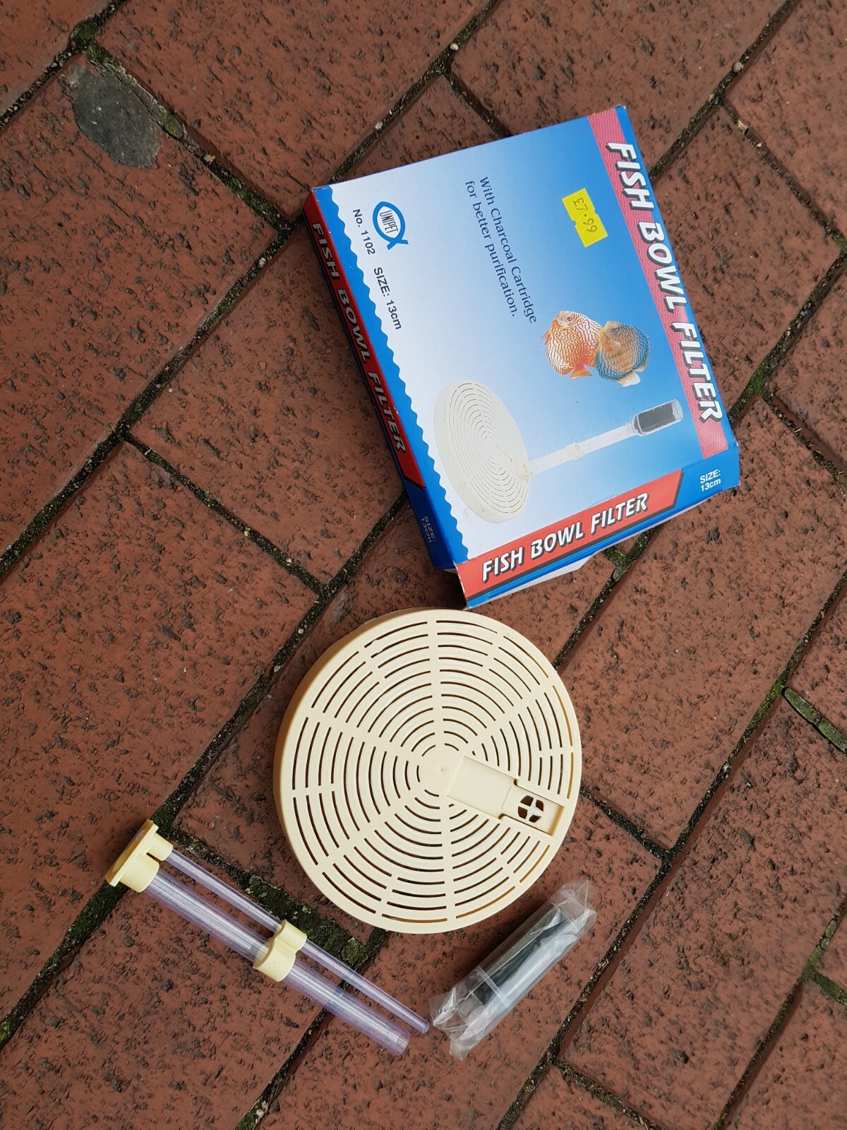 Goldfish Fish Bowl Undergravel Filter With Charcoal eBay