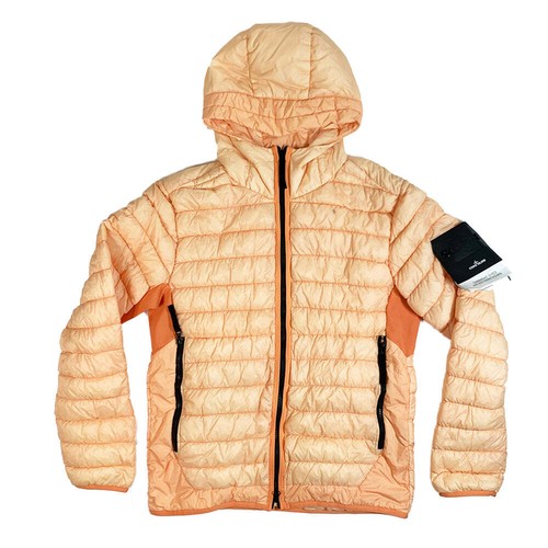 Stone Island Men S Garment Dyed Micro Yard Down Jacket Orange Ebay