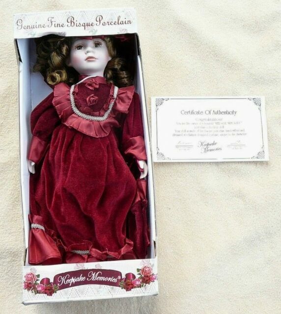 Keepsake Memories Dan Dee Genuine Fine Bisque Porcelain Doll Ivory