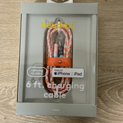   Heyday 6ft. Charging Cable USB-C To iPhone/iPad Charging Cable -NEW