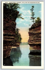 Postcard Wisconsin WI River Dells Sugar Bowl Channe Old Vintage Unposted
