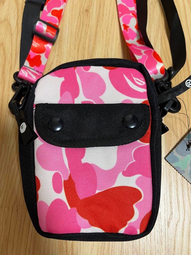 A BATHING APE Camouflage Shoulder Bag PINK 17 × 12 x 6.5㎝ strap