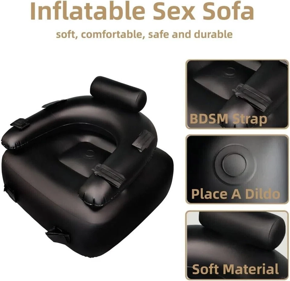 Sofá sexual inflable silla sexual muebles cama posición ayuda almohada sexual para adultos Foto 4 de 4
