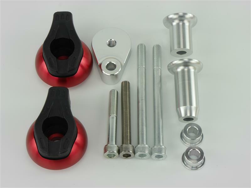 CNC Aluminium Crash Pads fit for KawasakiZX-6R ZX600P 2007-2008 Red Red