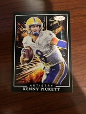 Tarjeta de novato Kenny Pickett 2022 Sage Artistry #57 Pitt Panthers QB RC Eagles