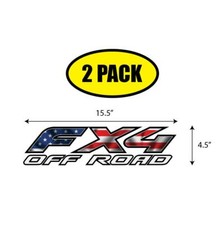 2 Pack - Ameican Flag Fx4 Off Road Sticker Decal Humor Funny Ford Usa Vg0030 2 Pack - Ameican Flag Fx4 Off Road Sticker Decal Humor Funny Ford Usa Vg0030