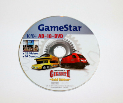 2004 Gamestar DVD Industrie Gigant II Gold Edition + 16 Demo's 26 Videos