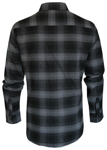 Plaid Flannel Shirt Lumberjack Yarn Dyed Check Brushed 100% Cotton with Pocket - Picture 2 of 7