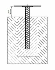 HEAVY DUTY GALVANISED SUPPORT TO CONCRETE-IN POST FOOT PERGOLA ANCHOR,5mm thick
