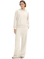 Women 2 Piece Sets 2025 Oversized Hoodie Sweatshirt Wide Leg Small 02 Beige