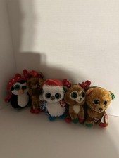 Ty Beanie Boos Christmas lot Of 5 Freeze, Bella, Alpine 2 More