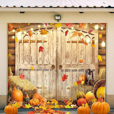 7 X 8 Ft Fall Garage Door Banner Autumn Backdrop Door Cover Hanging Thanksgiving