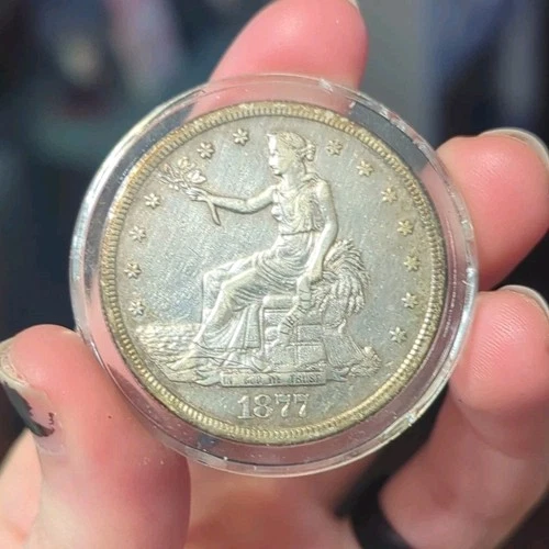 1877 San Francisco Trade Dollar $1 Silver Coin 0.900 Fine Business Strike