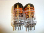 Pair JAN-5751 Black Plate Tubes, By Raytheon, Rare Windmill Getter, NOS Ratings