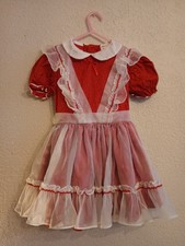 Vintage Winnie the Pooh Party Dress Tag 6x Sheer Apron