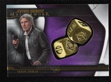 2019 Star Wars Masterwork Artifact Medallion Purple 20/50 Han Solo 's Dice 2k3