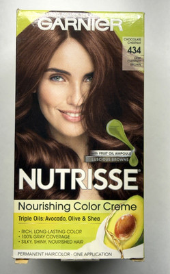 Garnier Nutrisse Nourishing Permanent Hair Color Creme, #434 Deep Chestnut Brown