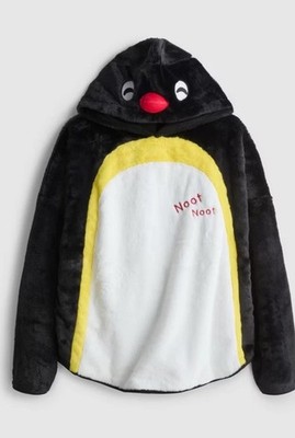 Primark Pingu 3D Face Hoodie Noot Noot Women NEW Size Large