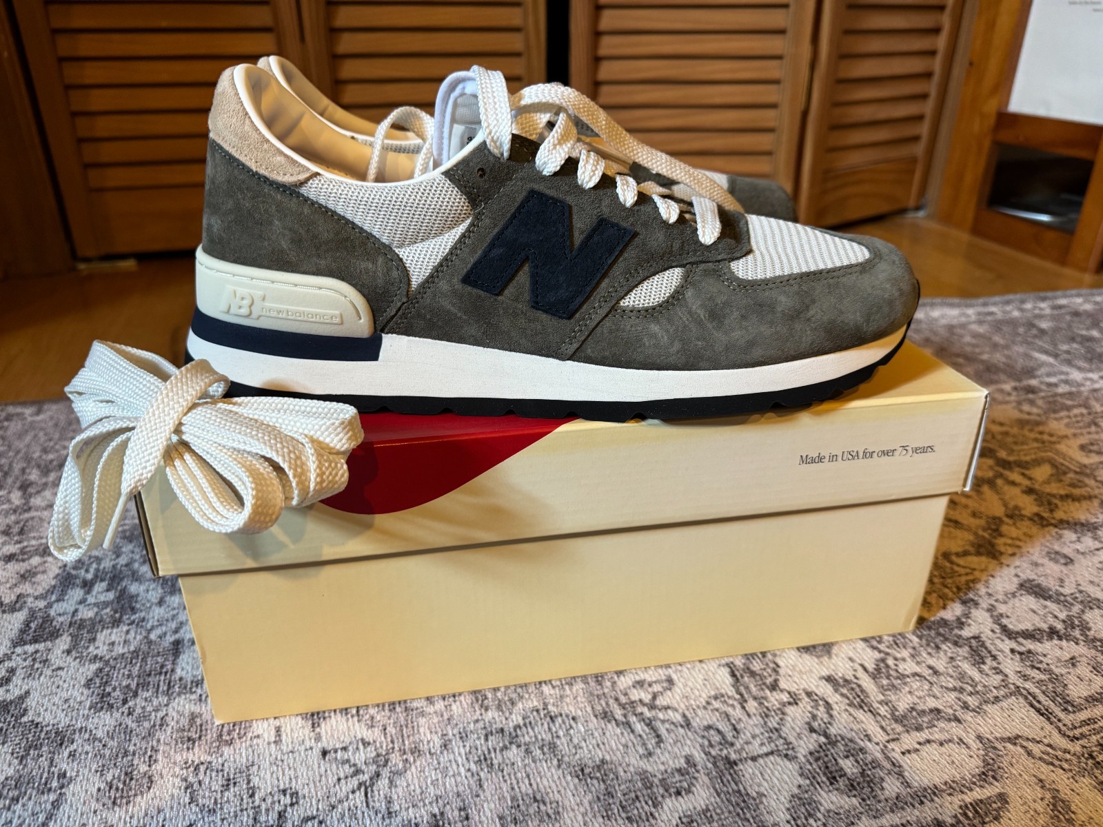 New Balance x Teddy Santis 990v1 Made in USA Grey Navy M990WG1 Men's Sz 11
