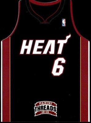 2012-13 Panini Threads #4 LeBron James Team Threads Die Cuts Black E1