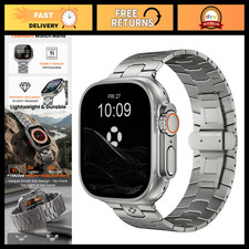 Titanium Watch Band for Apple Watch Ultra 49mm Series 11/10 46mm, Durable Meta