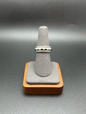 Sterling Silver Spinner Ring Meditation Fidget Band Zigzag Design Size 7/7.25