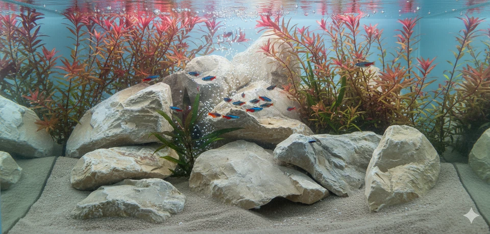 Aquarium Steine - 10 Kg Jura Gestein Beige - L - Aquascaping - Malawi - Barsche - Bild 2 von 4