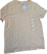 Cat  Jack Solid Beige Short Sleeve Tee Shirt Size M 8 NWT 8A3