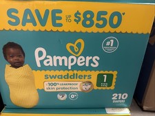 ⚡️Pampers Swaddlers Disposable Diapers - Size 1 - 210ct 0.24 per diaper
