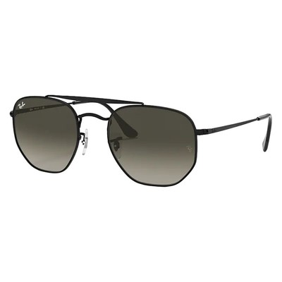 Ray-Ban RB3648 The Marshal Square Sunglasses, Black/Light Grey Gradient Dark