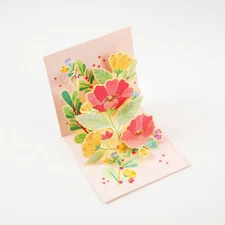 Oh Happy Day - Pop Up Flower 3D Greeting Card with Envelope