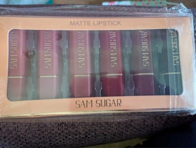 NEU UND VERPACKT Sam Sugar Matte Lippenstift Set Paket verschiedene Farben Beauty Verwöhnen Geschenk