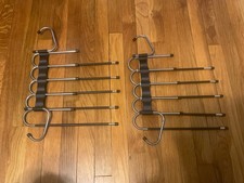 Magic Pants Hangers Space Saving - 2 Pack for Closet Multiple Layers Multifuncti